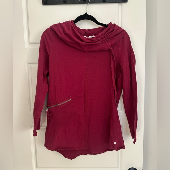 Neon Buddha Red Sweater with Pocket - Picture 1 of 3